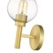 Z-Lite Sutton Wall Sconce, 1-Light, 6 In.W x 7 In.L x 10.25 In.H, Brushed Gold/Clear 7502-1S-BG - alternate 7